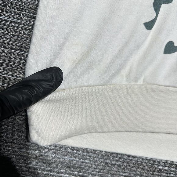 Teddi Sport Polo Shirt Women's Size S White Green Long Sleeve Vintage Floral - Picture 6 of 14